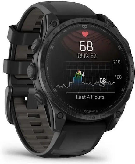 Garmin Tactix 8 AMOLED Титан 47мм Водоустойчив Смартчасовник с Пулсомер (Черен)
