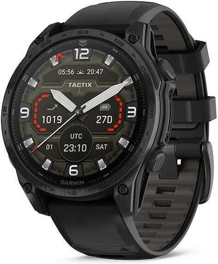 Garmin Tactix 8 AMOLED Титан 47мм Водоустойчив Смартчасовник с Пулсомер (Черен)
