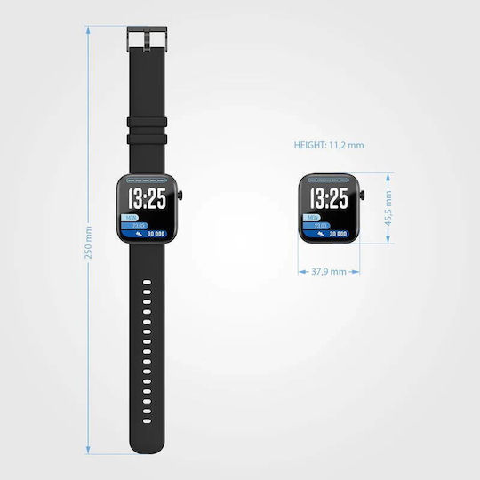 Lamax BCool2 Plus 46mm Smartwatch με Παλμογράφο (Μαύρο)
