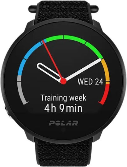 Polar Unite Waterproof Smartwatch with Heart Rate Monitor (Black Hook & Loop Edition)