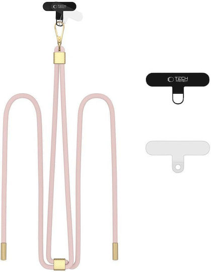 Tech-Protect C2s Neck Strap for Mobile Phones Beige/Gold