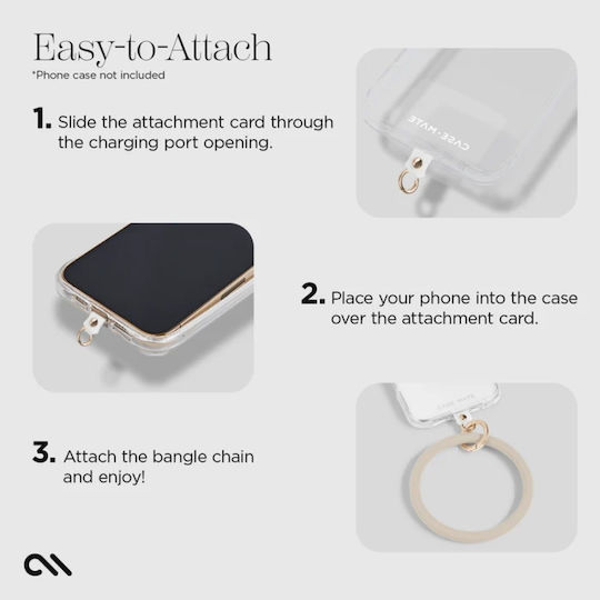 Case-mate Phone Bangle Keychain Wrist Strap Smartphone Nude Cm056192-05