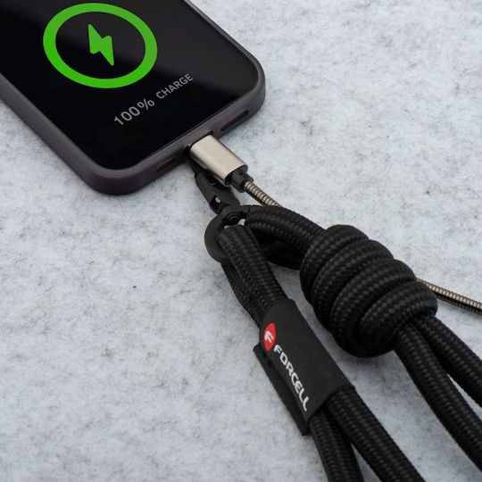 Forcell Curea pentru gât pentru telefoane mobile Negru