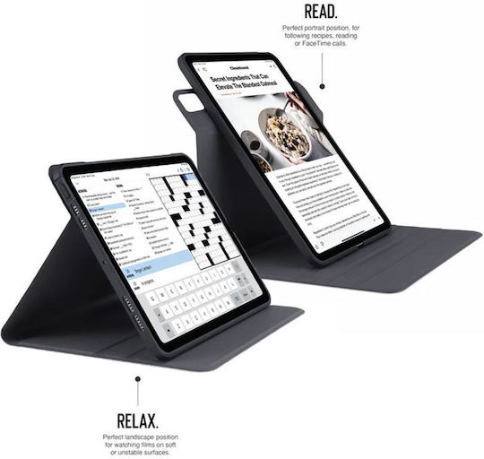 Pipetto Origami No5 Folio Flip Cover Case Compatible Ipad Pro 11 Inch 2024 Black