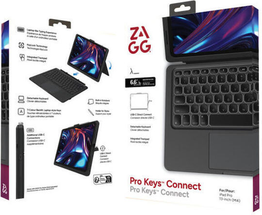 Zagg Pro Keys 2 Tastatură Compatibilă Ipad Pro 13 M4 Negru