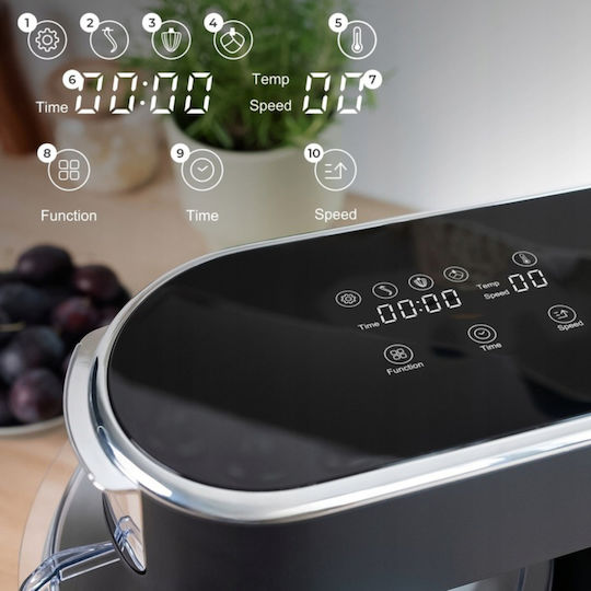 Mozano Home Stand Mixer 2300W with Stainless Bowl 6.2lt Black