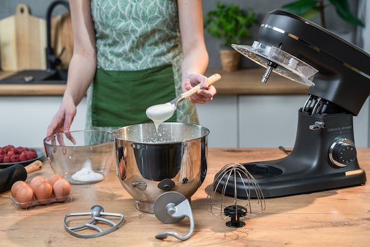 Götze&Jensen Küchenmaschine 1500W mit Rostfreiem Schüssel 6lt Graues