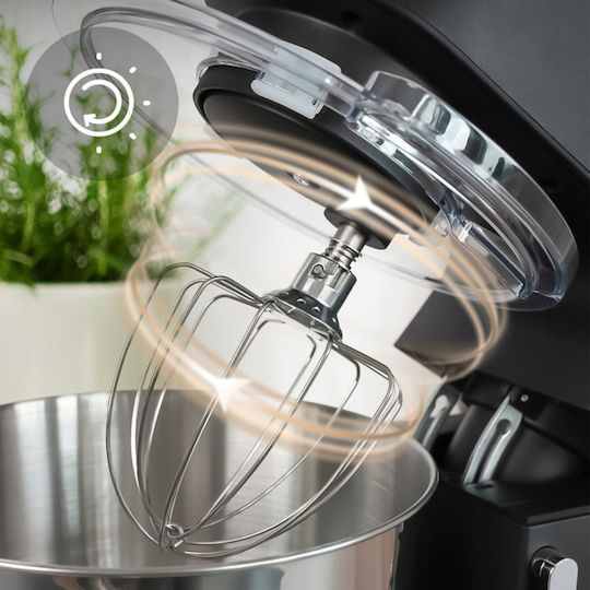 Mozano Home Stand Mixer 2300W with Stainless Bowl 6.2lt Black
