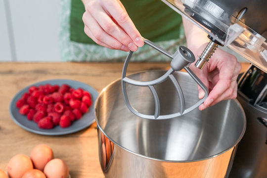 Götze&Jensen Küchenmaschine 1500W mit Rostfreiem Schüssel 6lt Graues