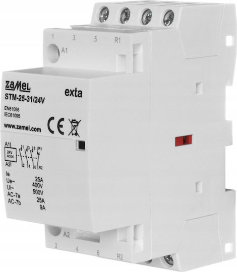 25A 3Z+1R 24V AC DC Installation Modular Contactor Type STM-25-31/24V EXT10000293