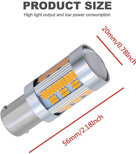 Lamps Car LED Yellow 12V 1pcs W08415-1