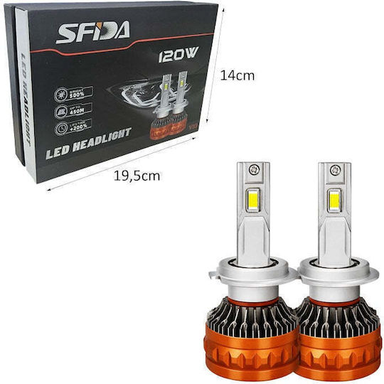Sfida Car Lamps Led H4 120w 12000 Lumens Set 2 Pieces H4 Led Car Headlight Bulbs Tf227892