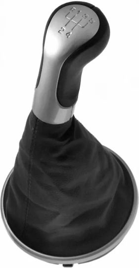 NTY Πόμολο 5 Ταχυτήτων με Φούσκα για Skoda Fabia Roomster 2007-2014 Ασημί