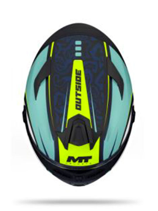 MT Targo S Outside B6 Black/Fluo Gloss Motorcycle Helmet Full Face DOT / ECE 22.06 1450gr