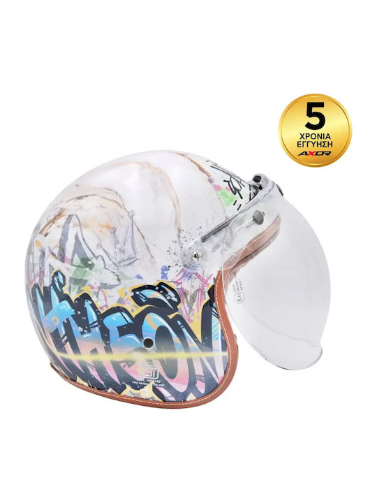 Axor Retro Mark II Street Pantheon Каска за мотор Джет ECE 22.06 / DOT 1250 гр