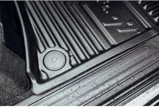 Frogum Set of Front and Rear Mats 4pcs Tray Type for Peugeot 2008 Opel Corsa 2008 Black