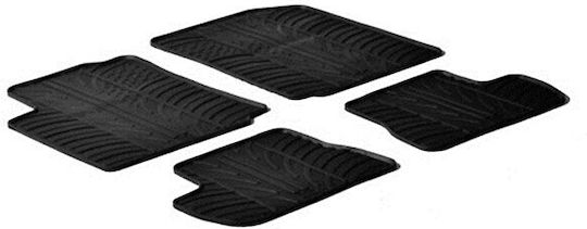 Lampa Set of Front and Rear Mats 4pcs Tray Type for Citroen C2 2010 Black