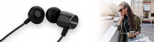 Aiwa In-Ear Freisprecheinrichtung Kopfhörer mit Stecker 3.5mm Schwarz