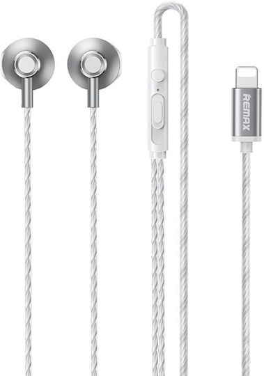 Remax RM-711i Слушалки Handsfree Слушалки с Lightning Щепсел Бели