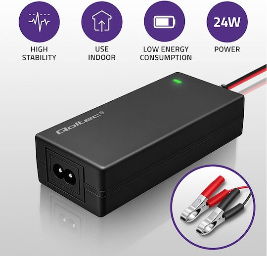 Qoltec Φορτιστής Μπαταρίας Αυτοκινήτου 12V