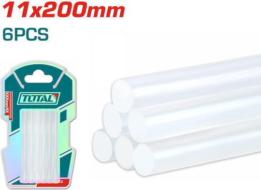 Total Ράβδοι Σιλικόνης TACGT2061 Διάφανο 11.2mm 6τμχ