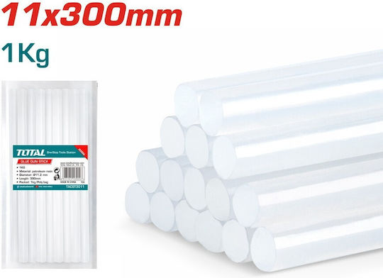 Total Hot Glue Stick Hot glue 1Kg Transparent 11.2mm 20pcs