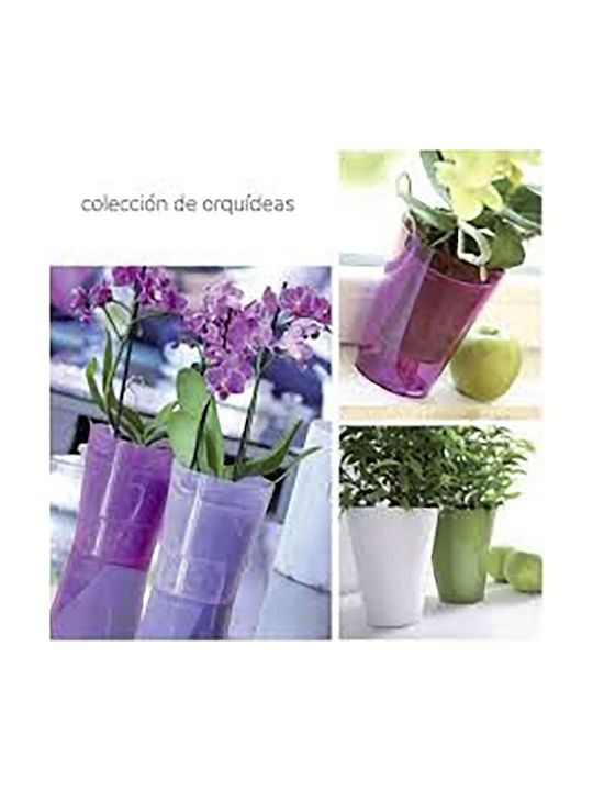 Iliadis Coubi Orchid Übertopf Kunststoff Transparent 13x13x16εκ.