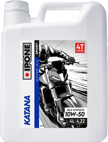 Ipone Katana Full Power 100% 10W-50 Συνθετική Βαλβολίνη για Σασμάν Μοτοσυκλέτας 4lt