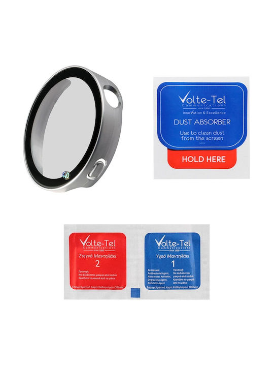 Volte-Tel Edge Cover Πλαστική Θήκη με Τζαμάκι σε Ασημί χρώμα για Huawei Watch Gt 6