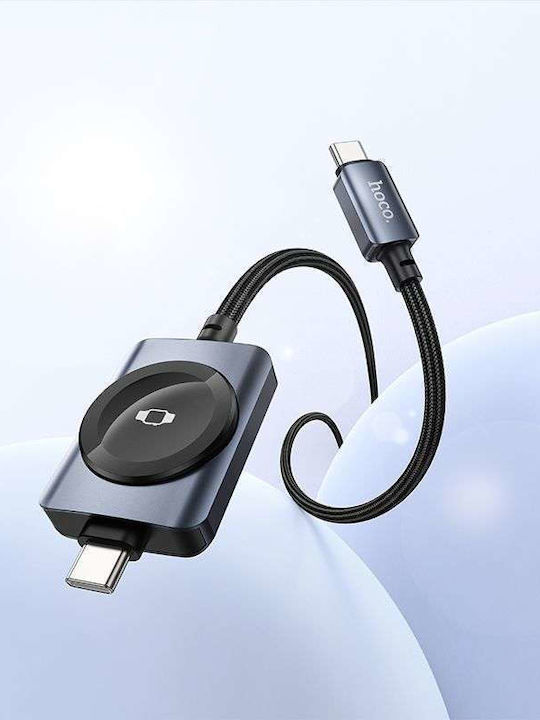 Hoco Usb C To Usb C Cable Pd100w Wireless Charging Apple Watch 1,2 M Cw66 Black
