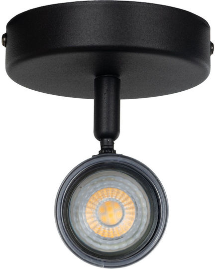 Eglo Consuma Single Spot with GU10 Socket in Black Color