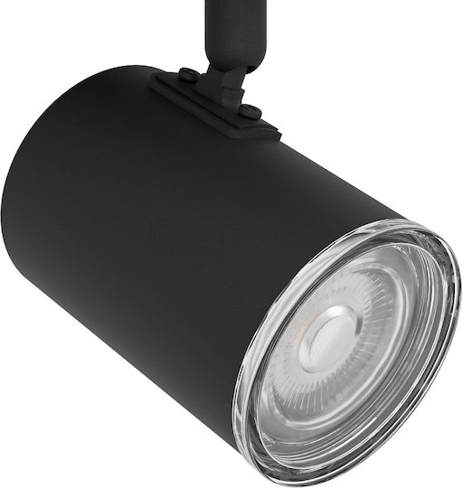 Eglo Consuma Double Spot with GU10 Lamp Adapter in Black Colour