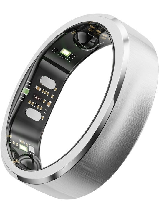 RingConn Gen 3 Intelligente Ring 18.2mm Wasserdicht mit Herzfrequenzsensor Gebürstetes Silber