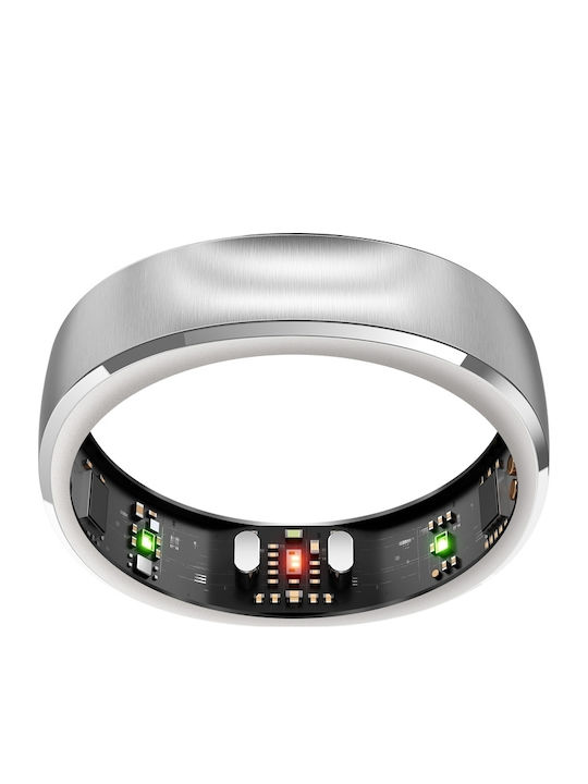 RingConn Gen 3 Intelligente Ring 18.2mm Wasserdicht mit Herzfrequenzsensor Gebürstetes Silber