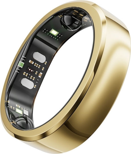 RingConn Gen 3 Smart Ring Size 15 Waterproof with Heart Rate Monitor Royal Gold