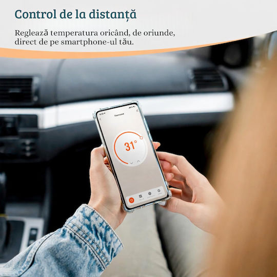Termostat Digital de Cameră Smart cu Ecran Tactil și Wi-Fi