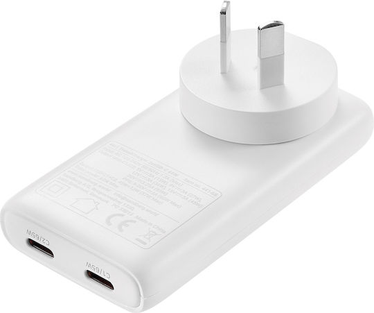 Sandberg Universal Socket Adapter from Universal to Universal with 2 USB Outlets