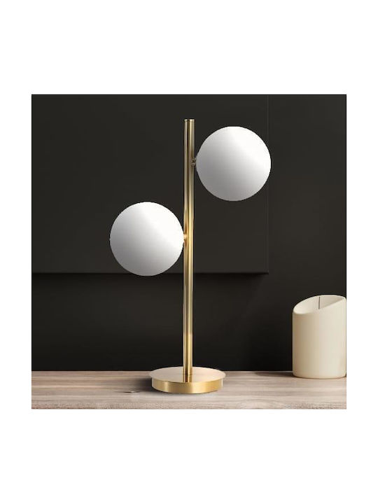 Light Prestige Schreibtischlampe für Fassung G9 in Gold Farbe