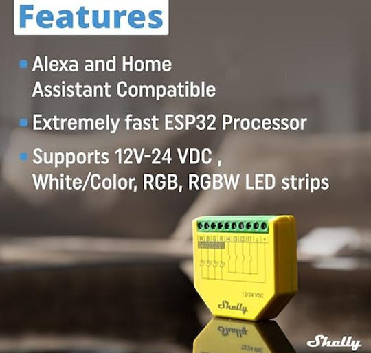 Shelly Plus Rgbw Comutator Inteligent Wi-Fi & Bluetooth 10A 2 Bucăți