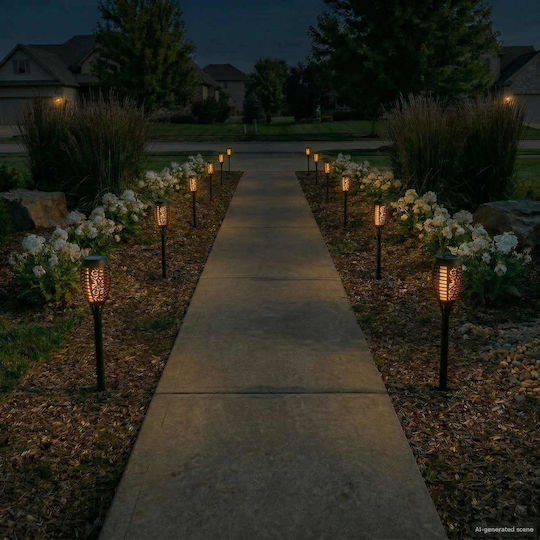 vidaXL Set 12 Solar Light Lanterns Warm White With Photocell