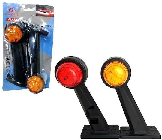 Pair of Led Truck Volume Lights Orange-Red