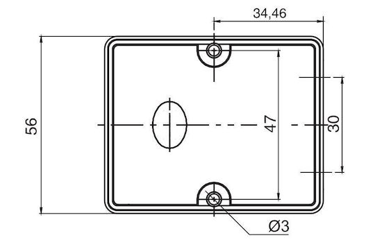 Zamel Wired Contact Sensor 60x35mm