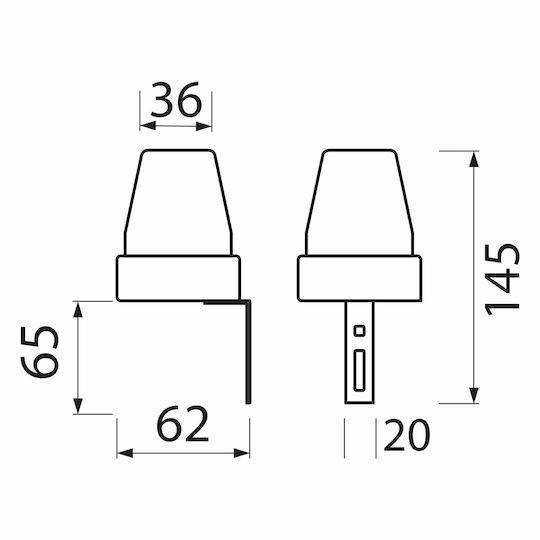 Horoz Electric Φωτοκύτταρο Ημέρας / Νύχτας 10A IP44