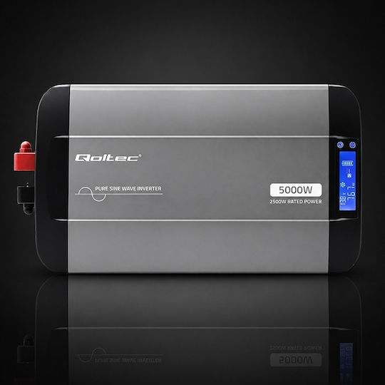 Qoltec Inverter Αυτοκινήτου Καθαρού Ημιτόνου 1500W για Μετατροπή 12V DC σε 230V AC