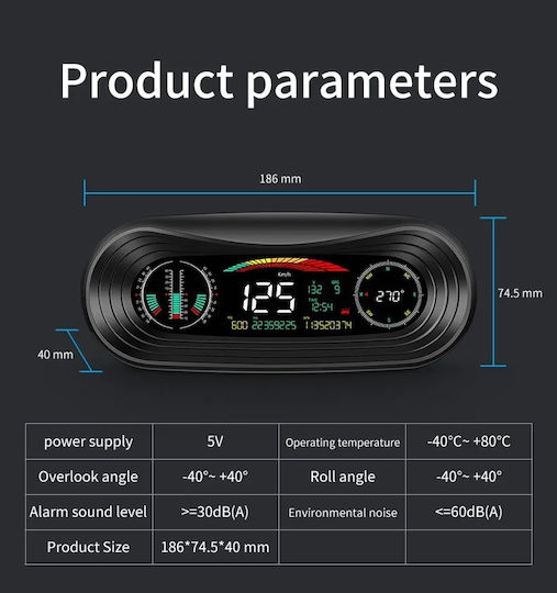 Wiiyii WIIYII P18 Ψηφιακό Όργανο OBD2 Αυτοκινήτου με OBD2 για Suv Jeep