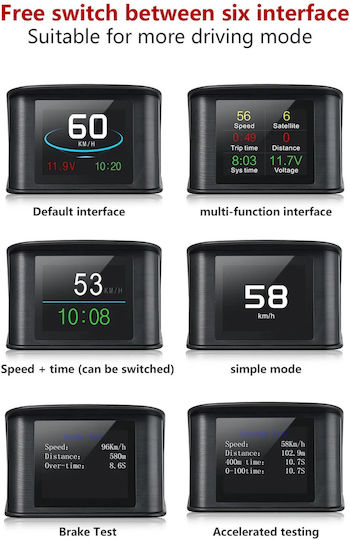 Wiiyii WIIYII T600 Дигитален инструмент Head Up Display, Скоростомер и Волтметър за автомобил