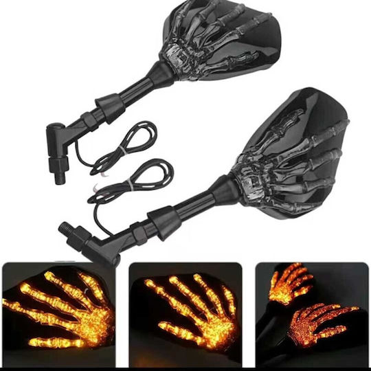 Oglinzi Motocicletă 2 Bucăți Negre