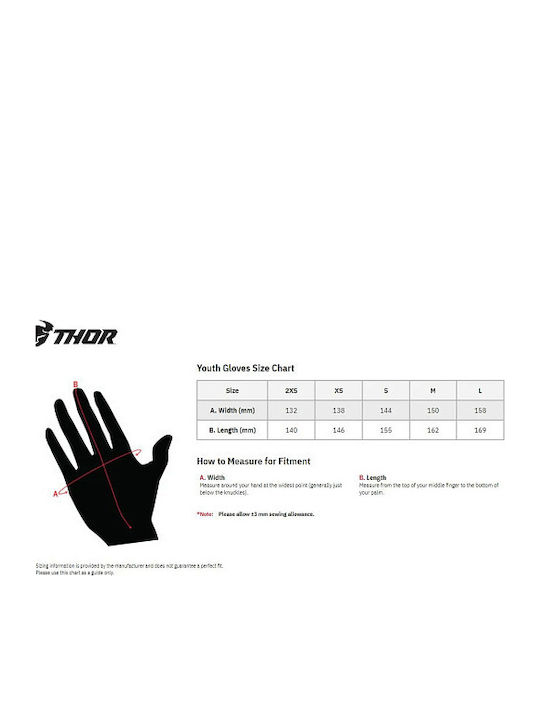 Thor Mx Youth Spectrum Χειμερινά Παιδικά Γάντια Μotocross Grey/ Black/Mint