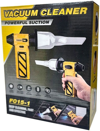 Car Handheld Vacuum Dry Vacuuming Rechargeable 12V Yellow