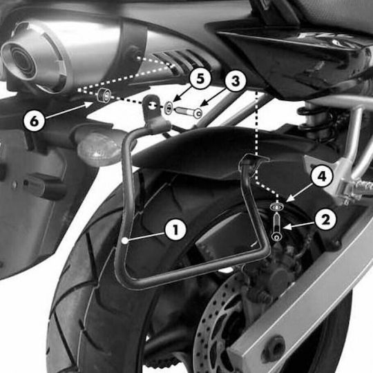 Kappa Moto Πλαϊνές Βάσεις για Yamaha FZ '04-'06